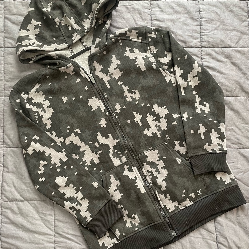 Kids Camouflage Zip-Up Hoodie